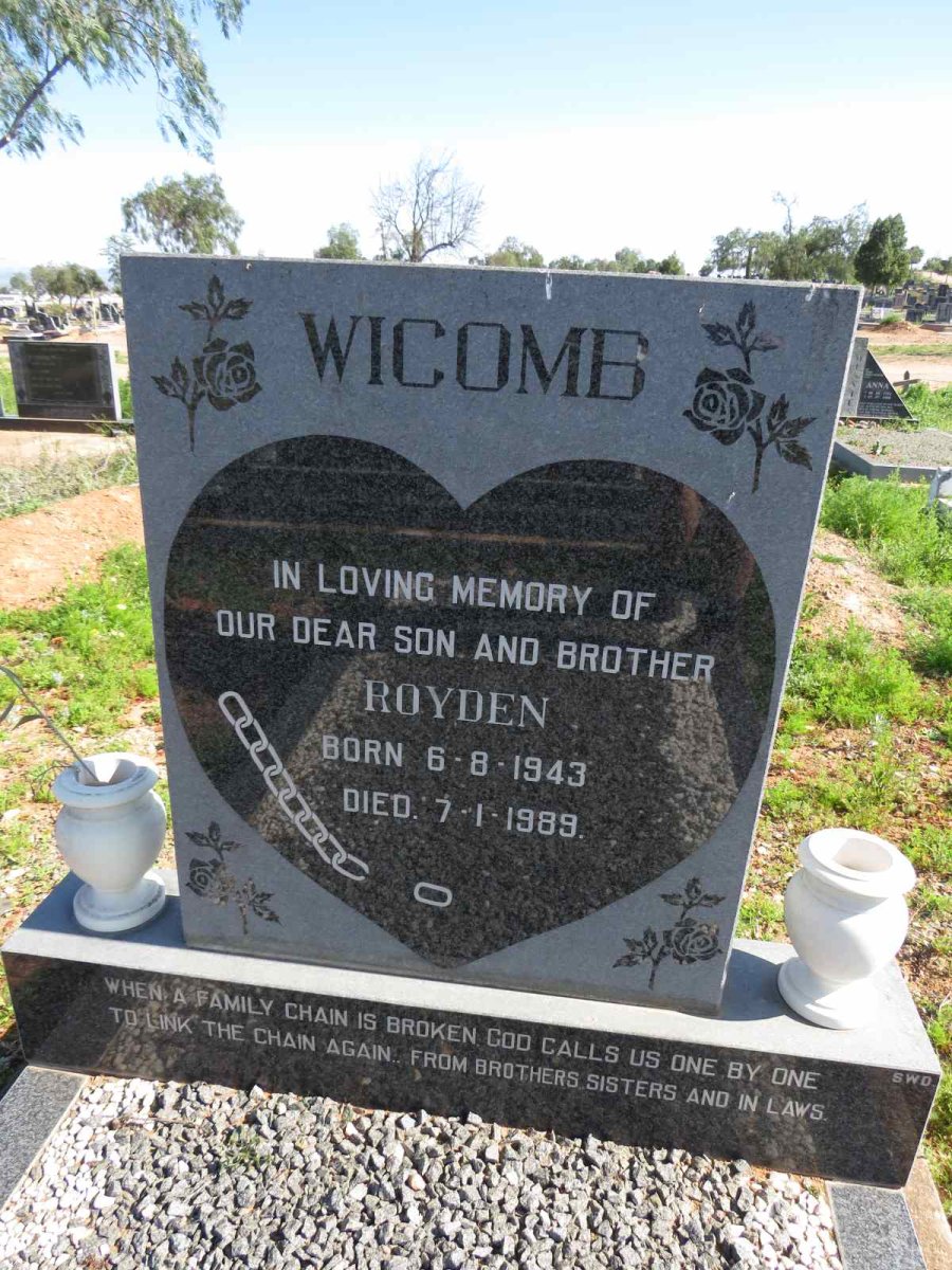 WICOMB Royden 1943-1989