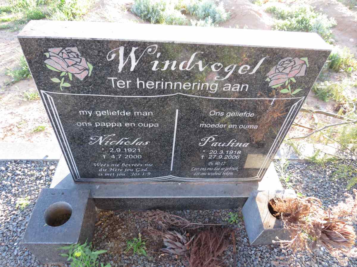 WINDVOGEL Nicholas 1921-2000 & Paulina 1918-2006