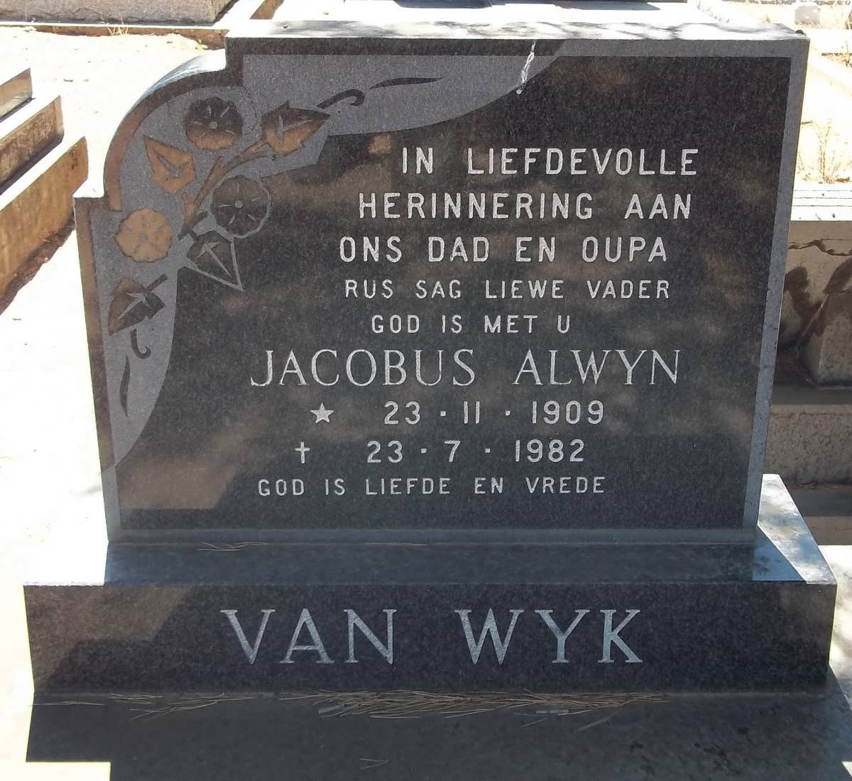 WYK Jacobus Alwyn, van 1909-1982