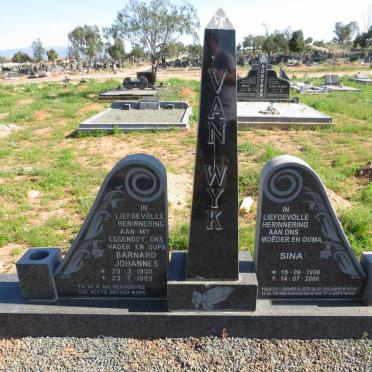WYK Barnard Johannes, van 1930-1989 & Sina 1936-2006
