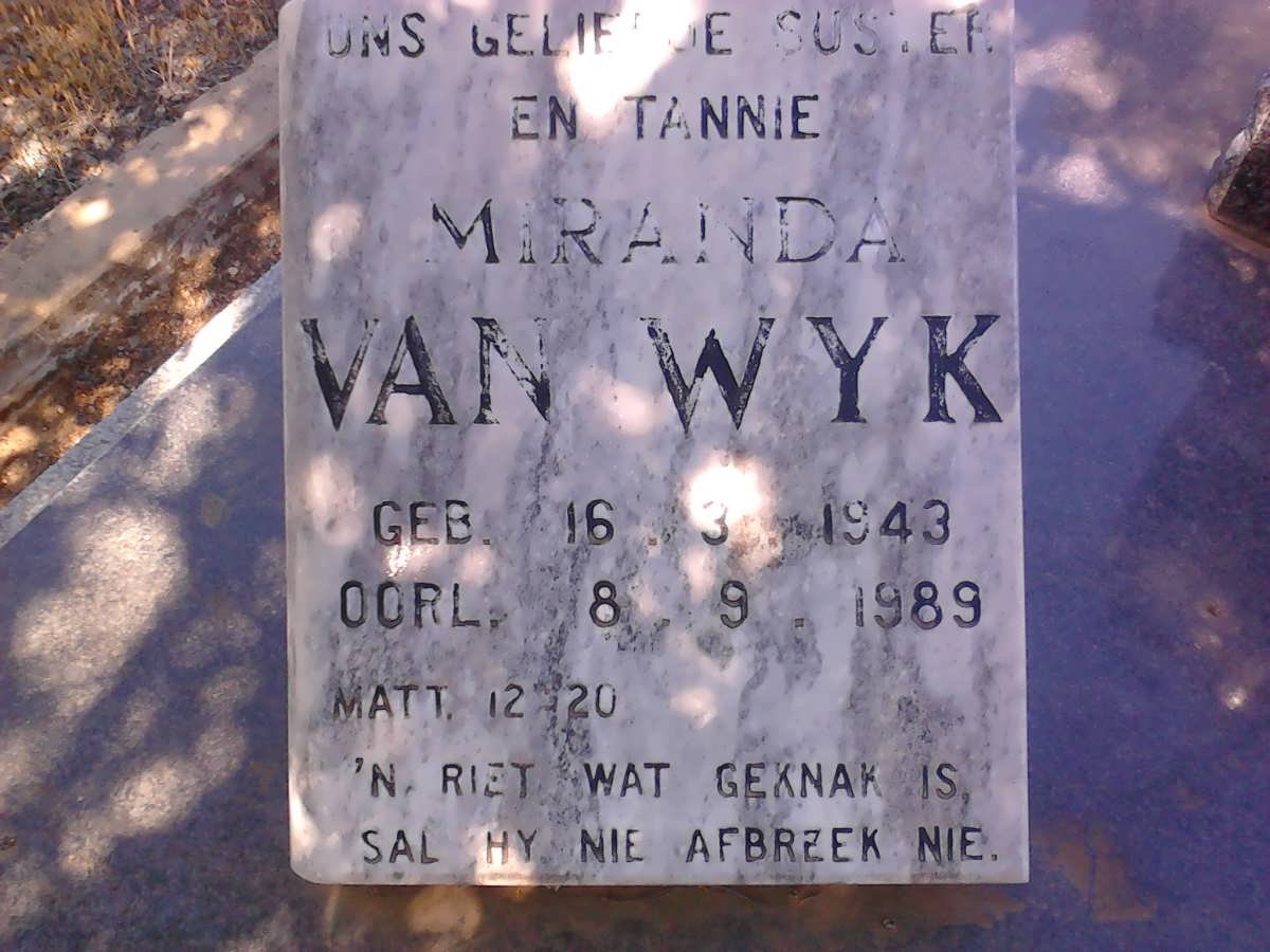 WYK Miranda, van 1943-1989