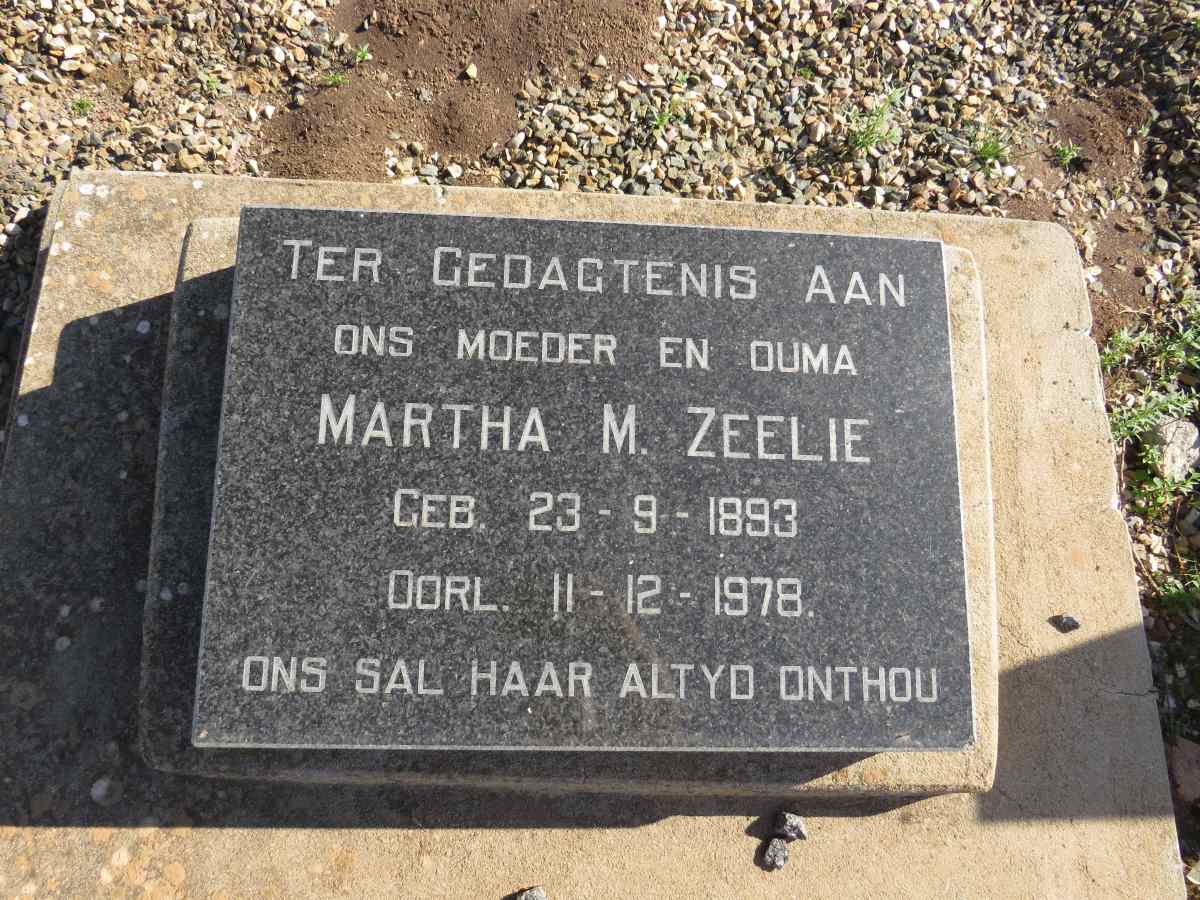 ZEELIE Martha M. 1893-1978
