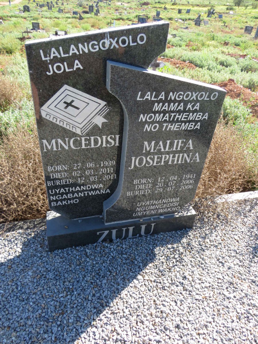 ZULU Mncedisi 1939-2011 & Malifa Josephina 1941-2006