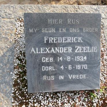 ZEELIE Frederick Alexander 1934-1970