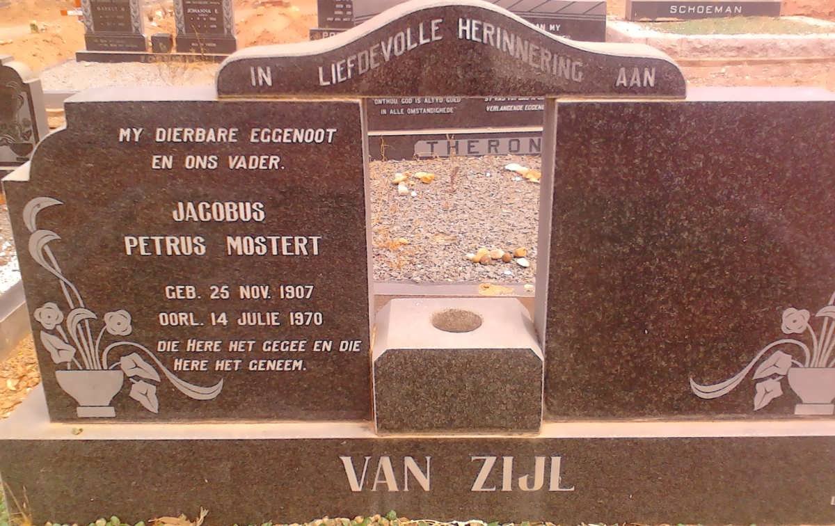 ZIJL Jacobus Petrus Mostert, van 1907-1970