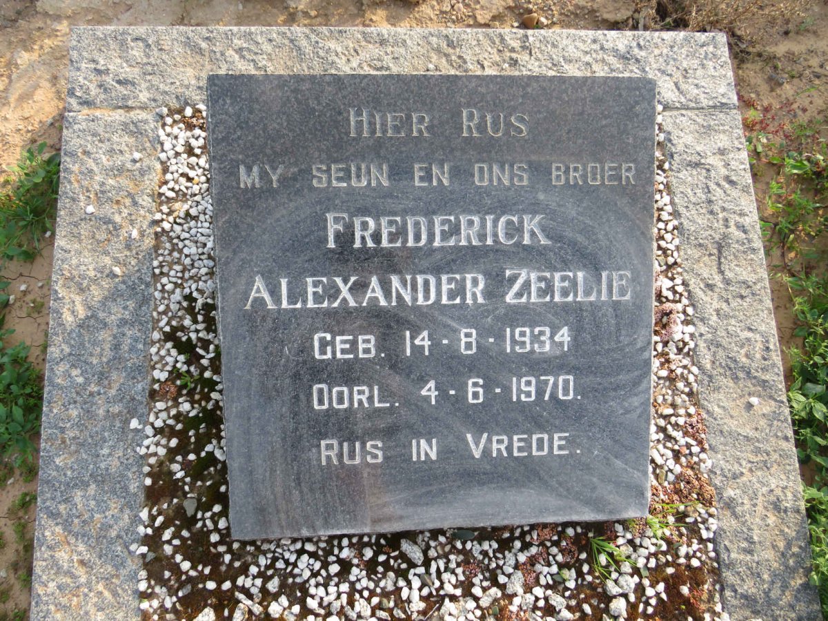 ZEELIE Frederick Alexander 1934-1970