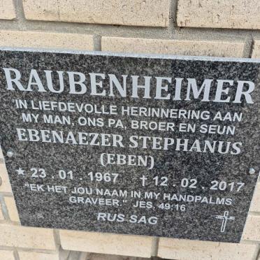 RAUBENHEIMER Ebenaezer Stephanus 1967-2017 