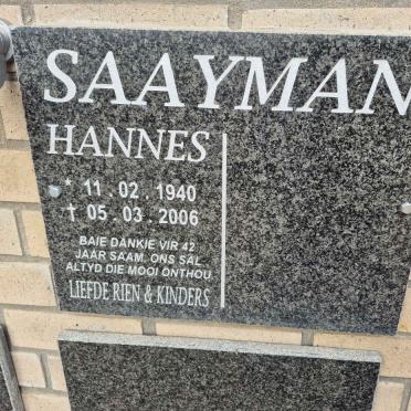 SAAYMAN Hannes 1940-2006