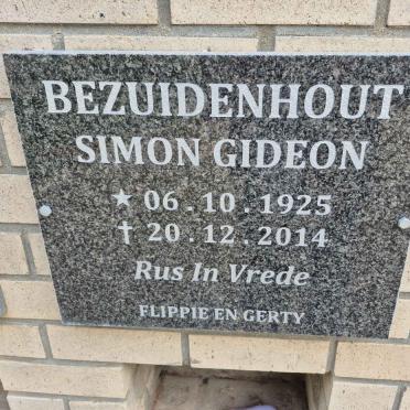 BEZUIDENHOUT Simon Gideon 1925-2014