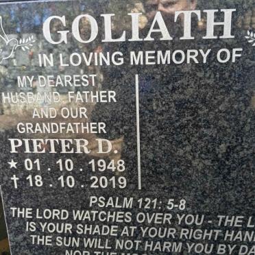 GOLIATH Pieter D. 1948-2019