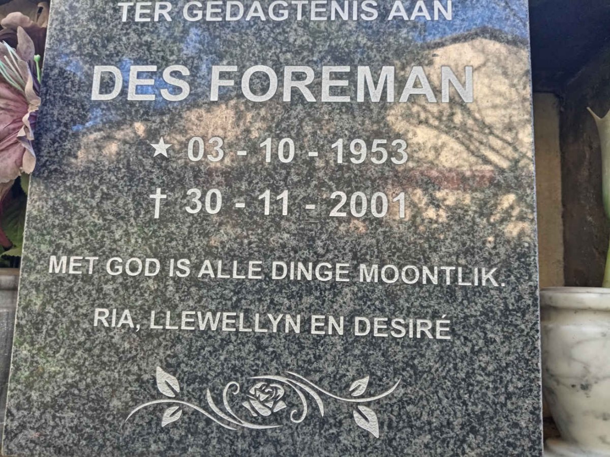 FOREMAN Des 1953-2001