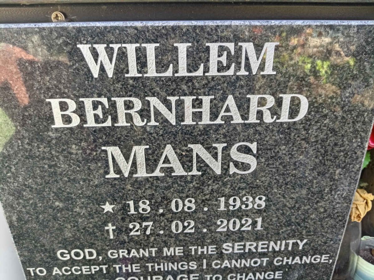 MANS Willem Bernhard 1938-2021