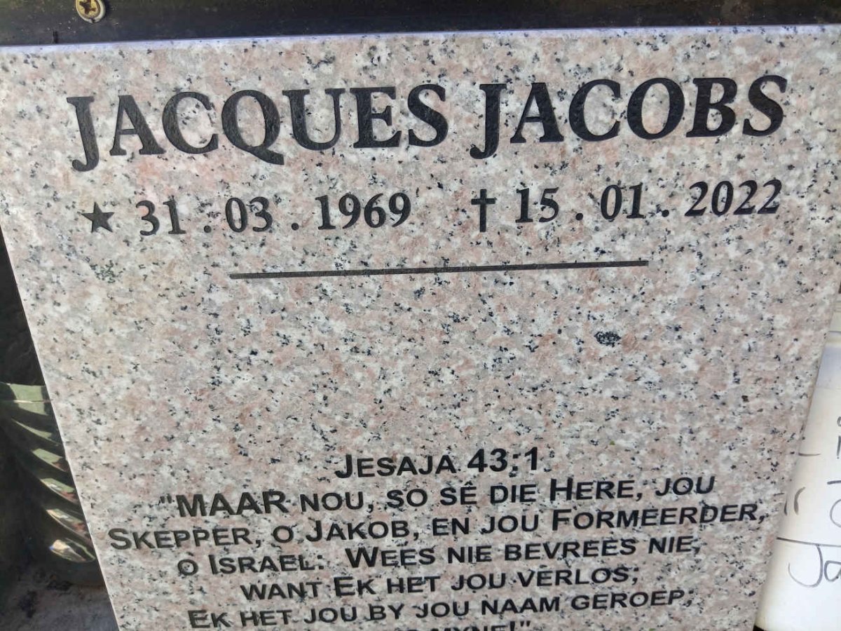 JACOBS Jacques 1969-2022