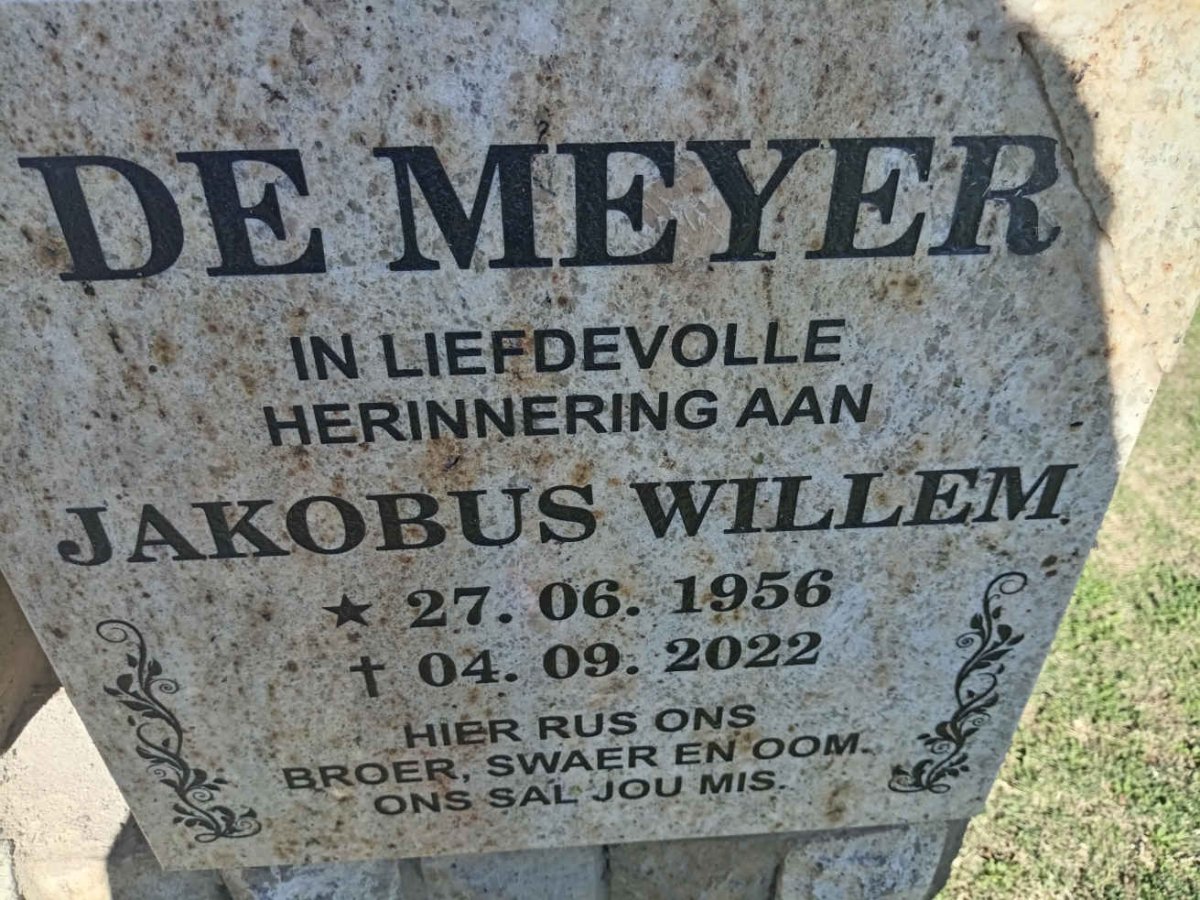MEYER Jakobus Willem, de 1956-2022