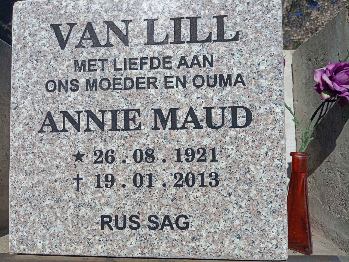 LILL Annie Maud, van 2021-2013