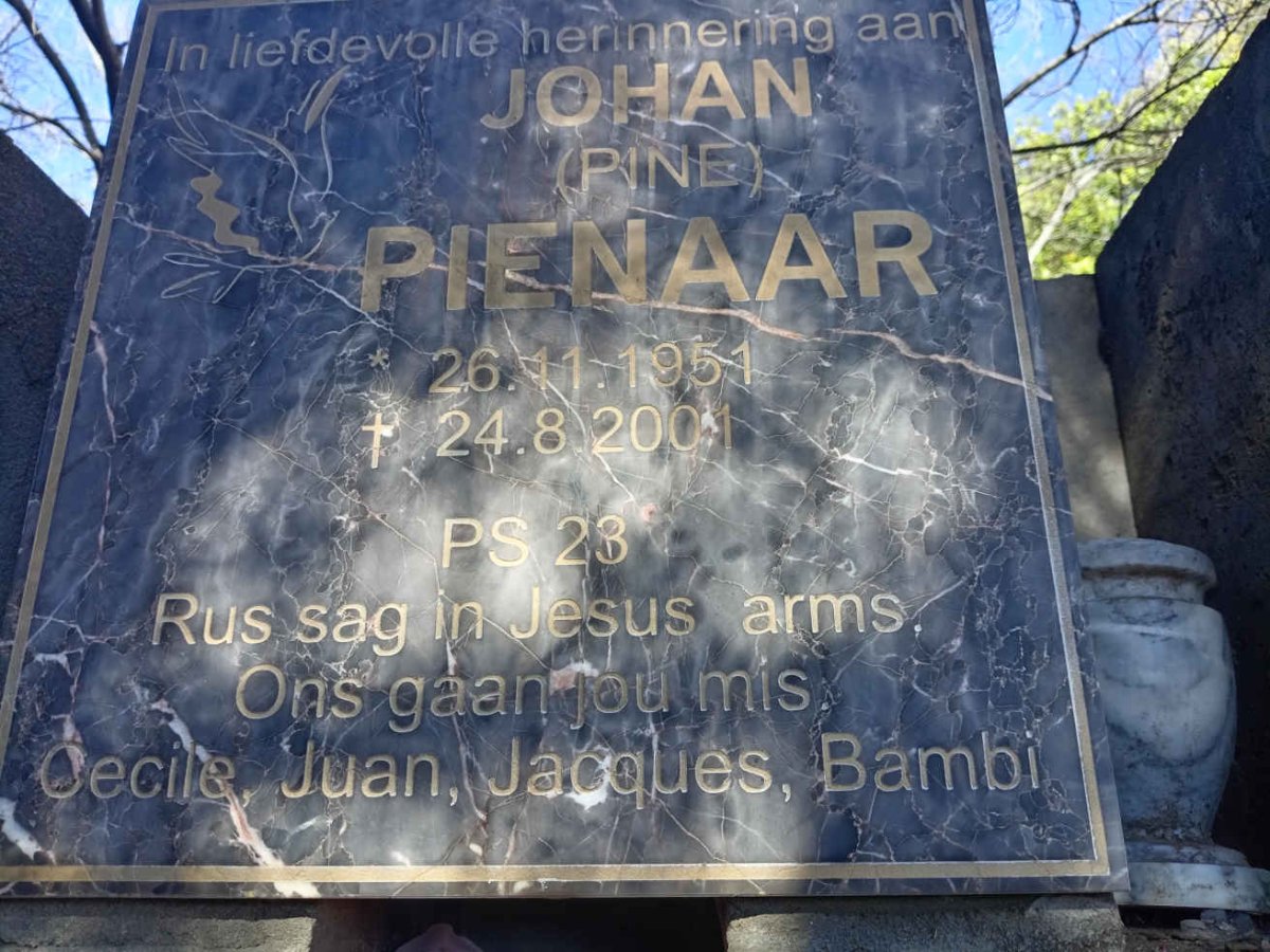 PIENAAR Johan 1951-2001