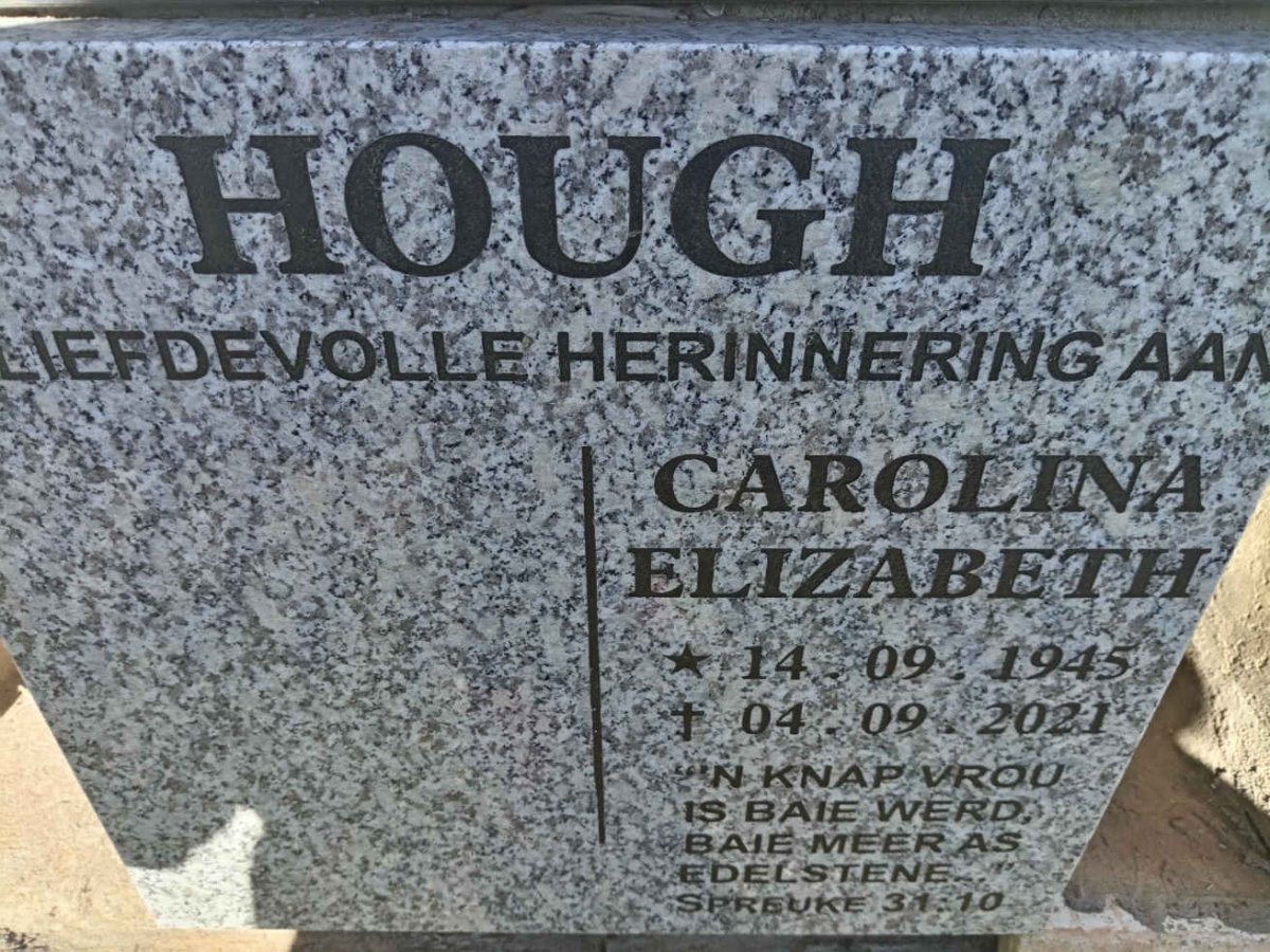HOUGH Carolina Elizabeth 1945-2021