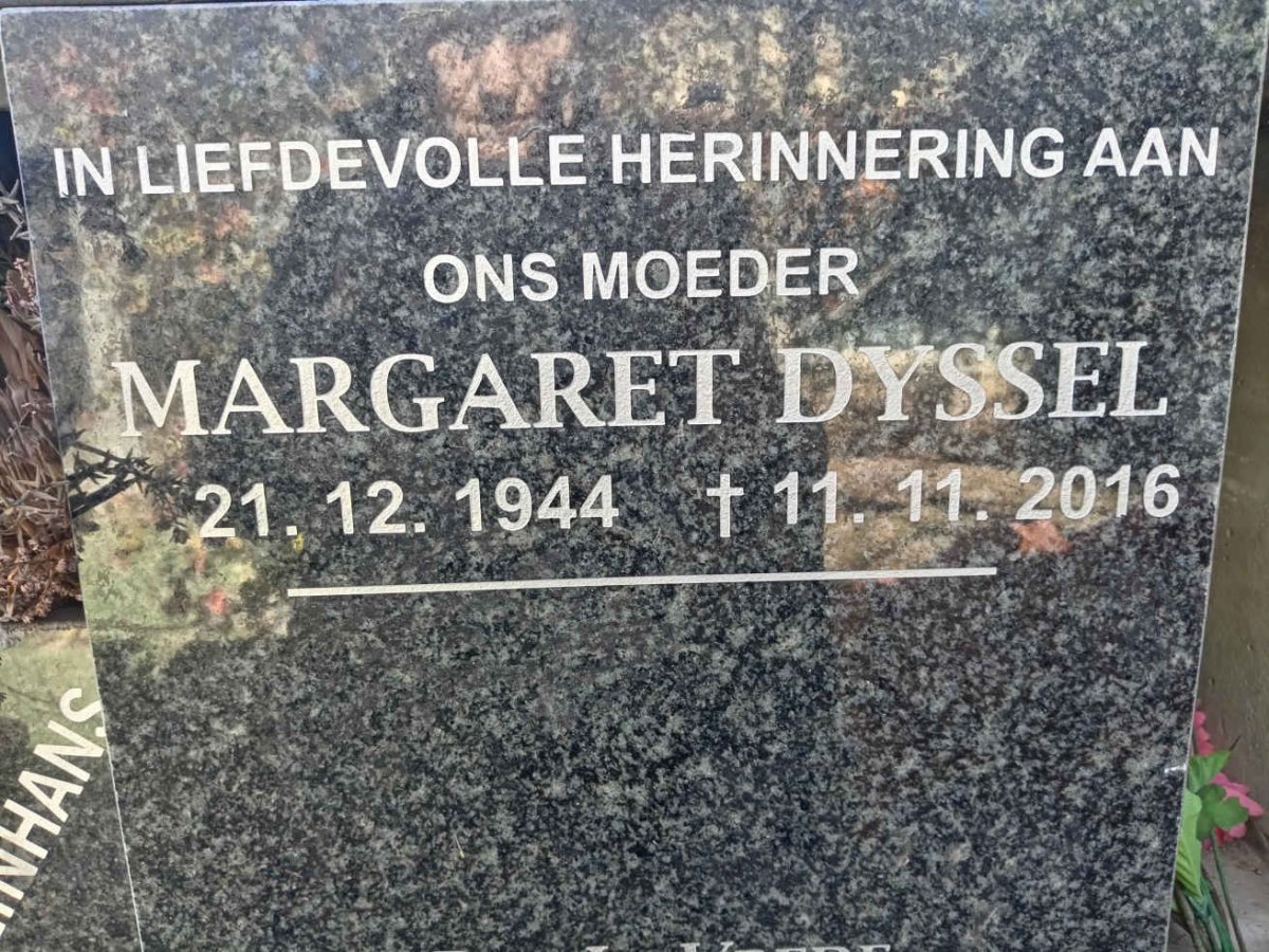 DYSSEL Margaret 1944-2016