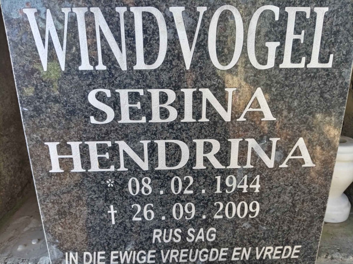 WINDVOGEL Sebina Hendrina 1944-2009