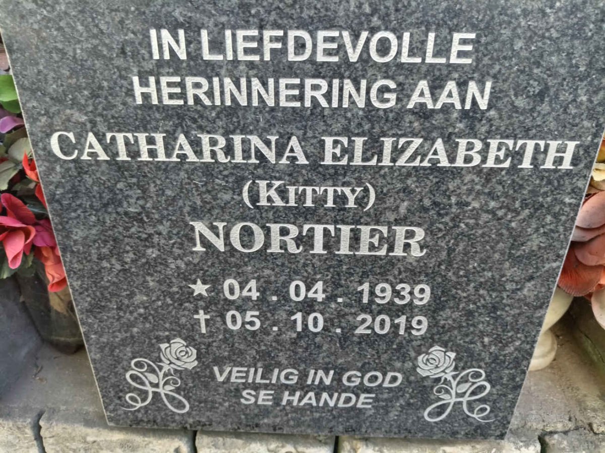 NORTIER Catharina Elizabeth 1939-2019