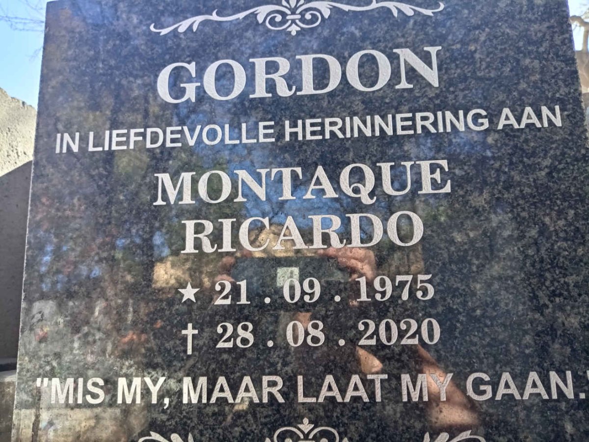 GORDON Montaque Ricardo 1975-2020