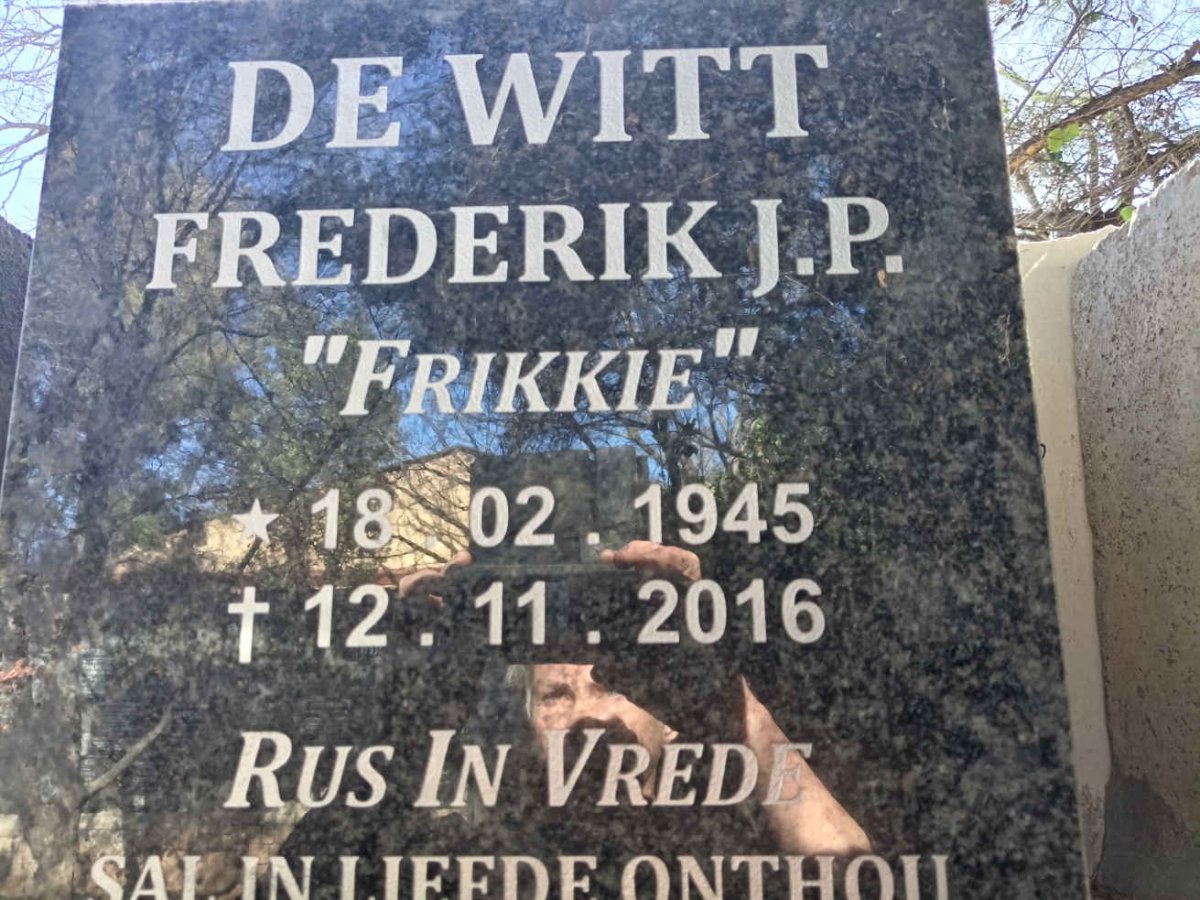 WITT Frederik J.P., de 1945-2016