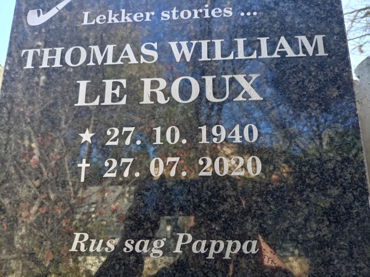 ROUX Thomas WIlliam, le 1940-2020