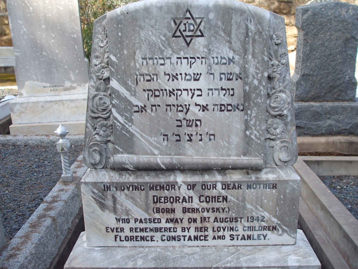 COHEN Deborah nee BERKOVSKY  -1942