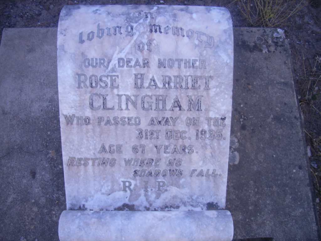 CLINGHAM Rose Harriet -1935