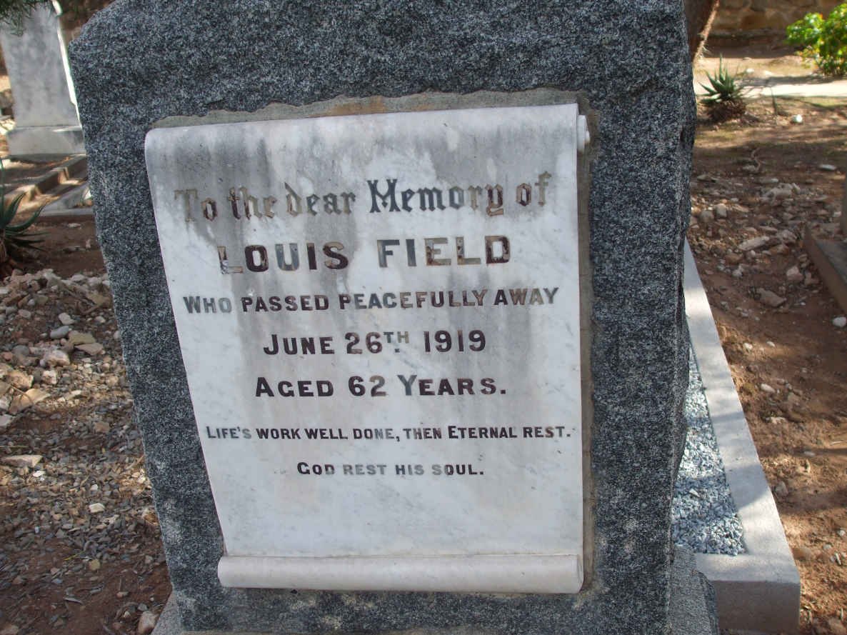 FIELD Louis  -1919 