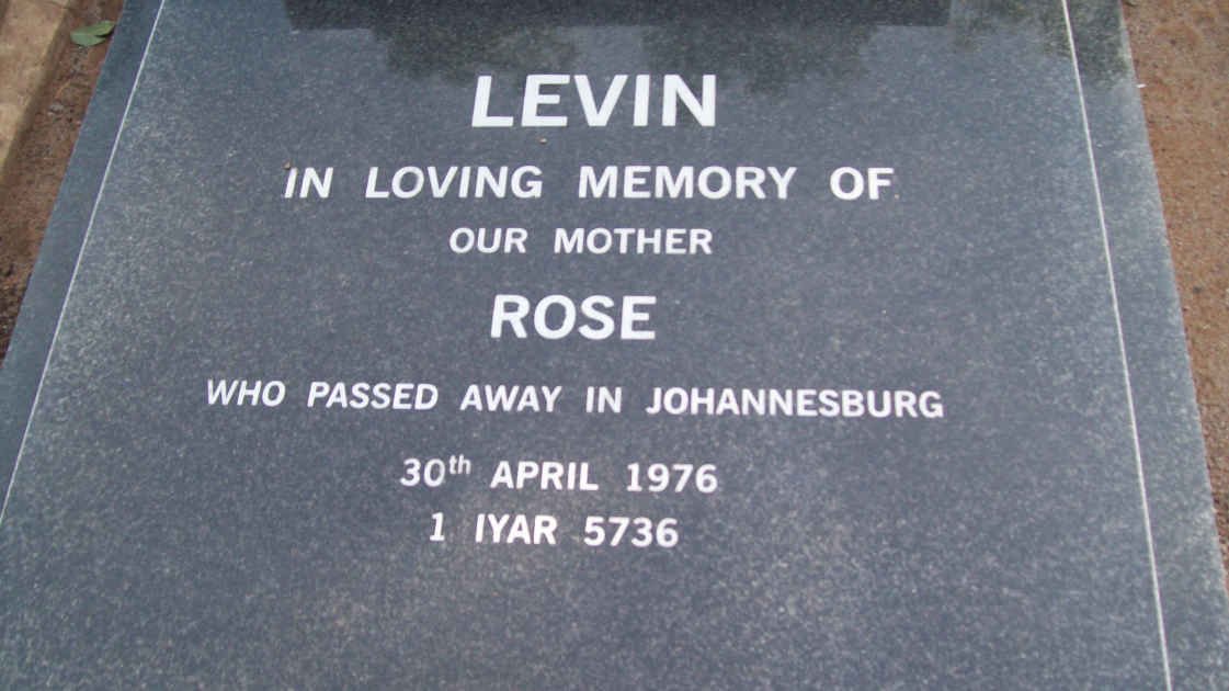 LEVIN Rose  -1976