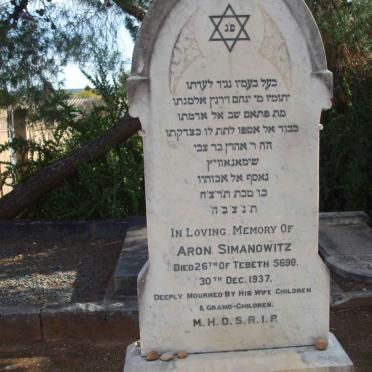 SIMANOWITZ Aron  -1937