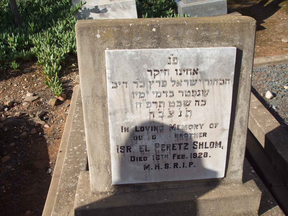 SHLOM Israel Peretz  -1928
