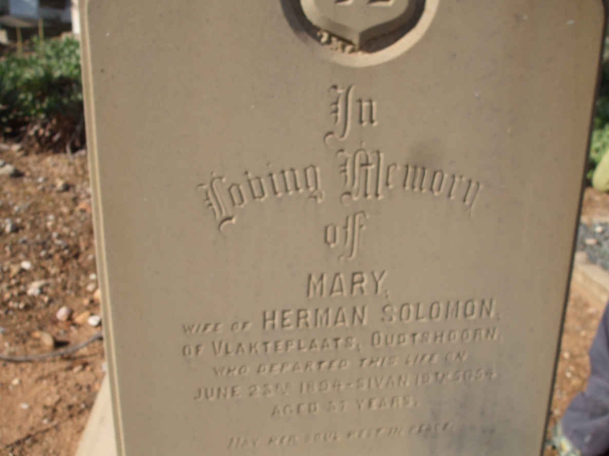SOLOMON Mary  -1894