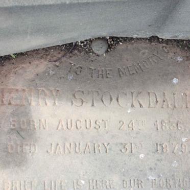 STOCKDALE Henry 1836-1879