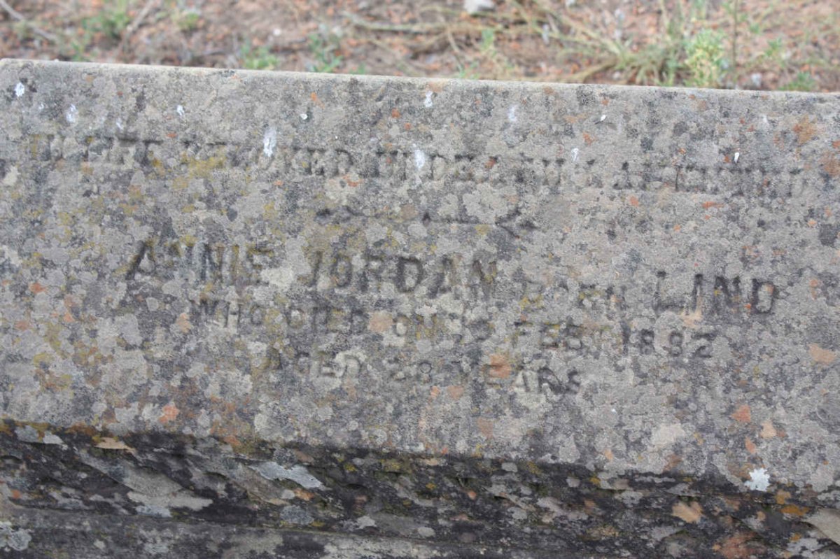 JORDAN Annie nee LIND -1882