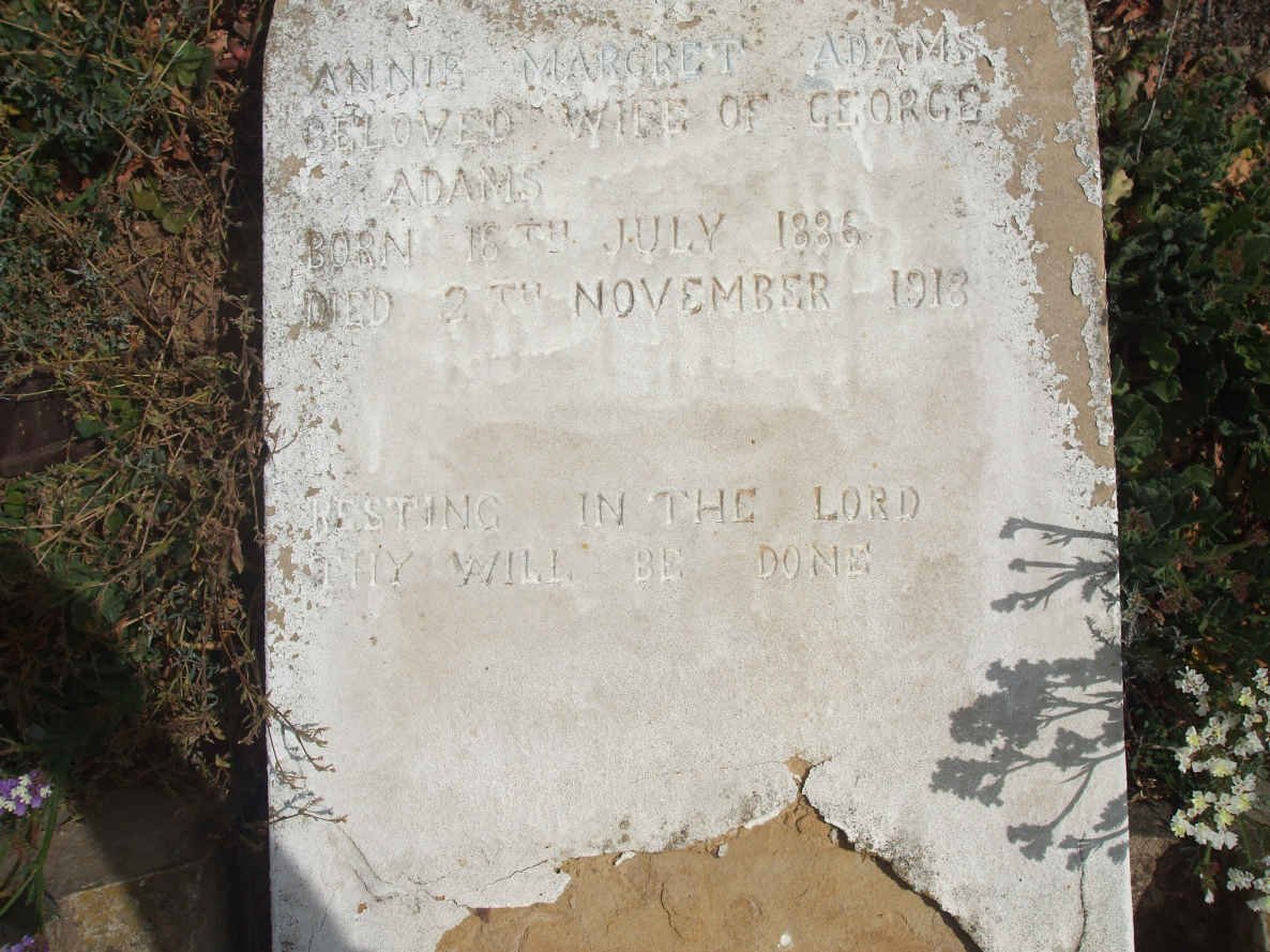 ADAMS Annie Margret 1886-1918