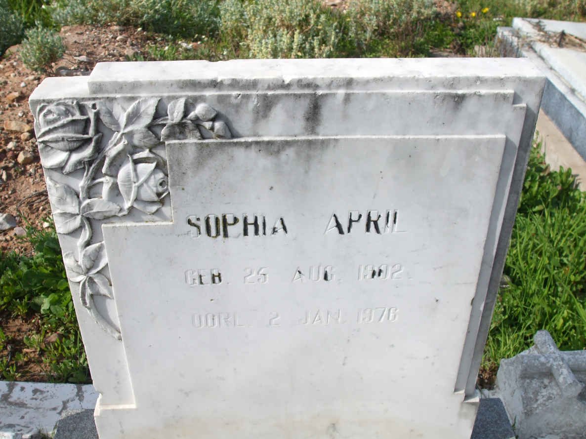 APRIL Sophia 1902-1976