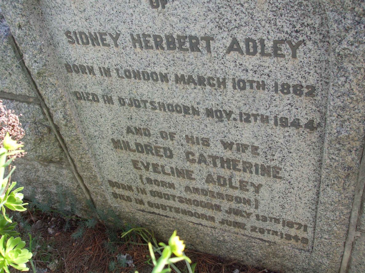 ADLEY Sidney Herbert 1862-1944 &amp; Mildred Catherine Eveline ANDERSON 1871-1948
