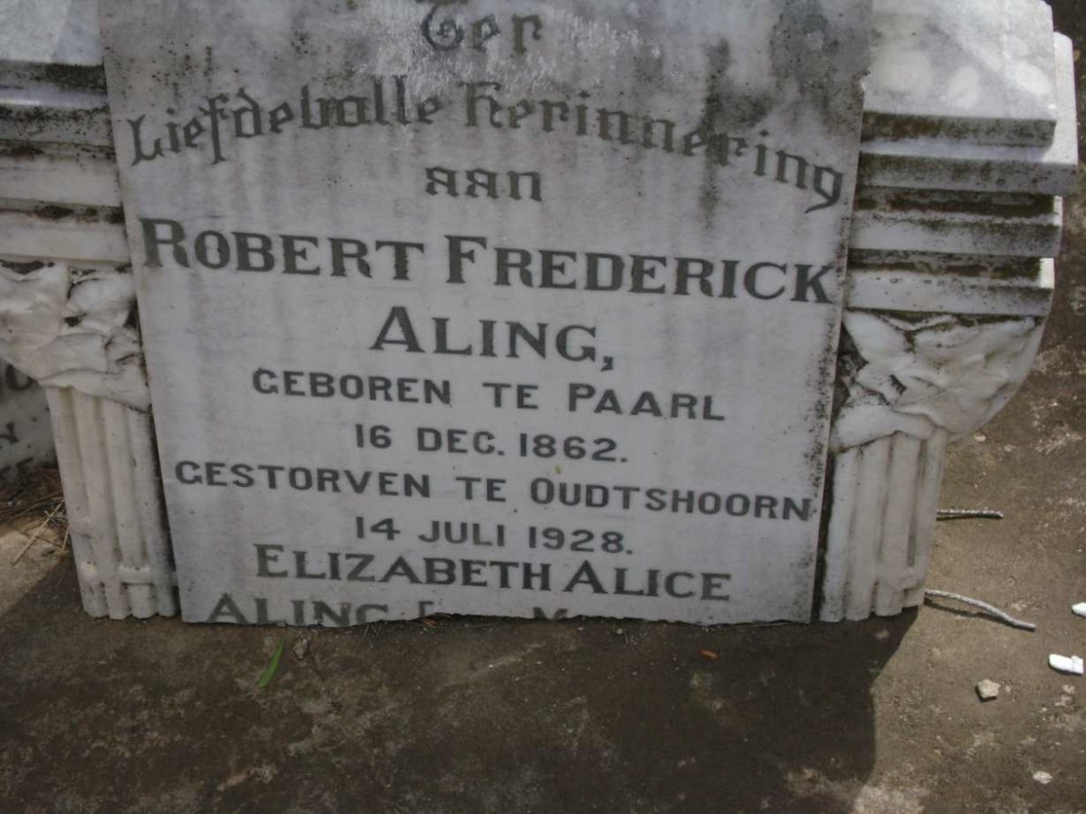 ALING Robert Frederick 1862-1928 &amp; Elizabeth Alice MEIRING 1863-1938