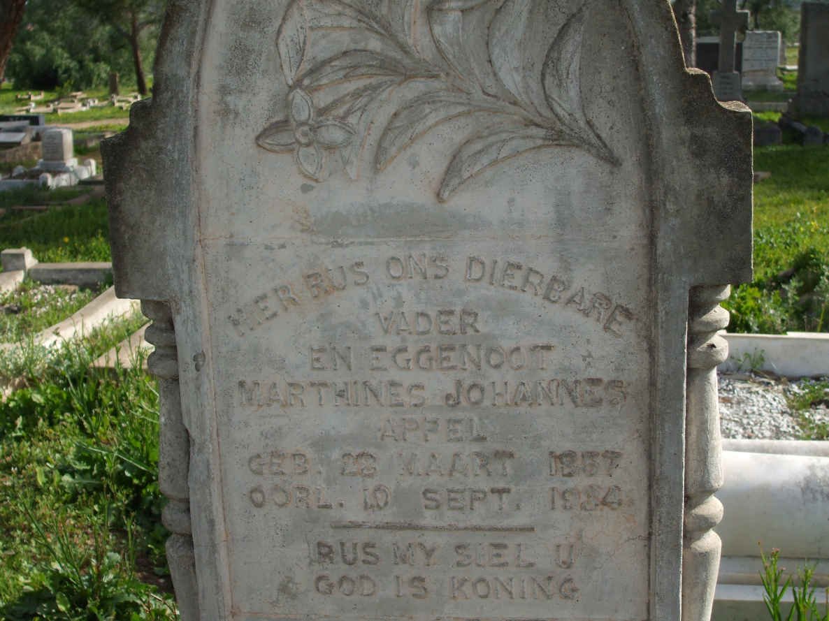 APPEL Marthines Johannes 1857-1934