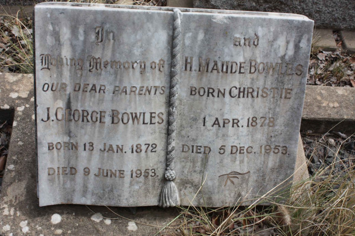 BOWLES J. George 1872-1953 &amp; H. Maude 1878-1953