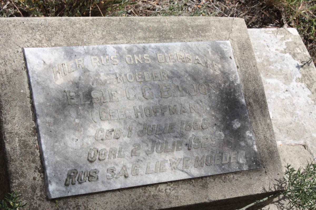 BILJON Elsie C.G.nee HOFFMAN 1866-1925