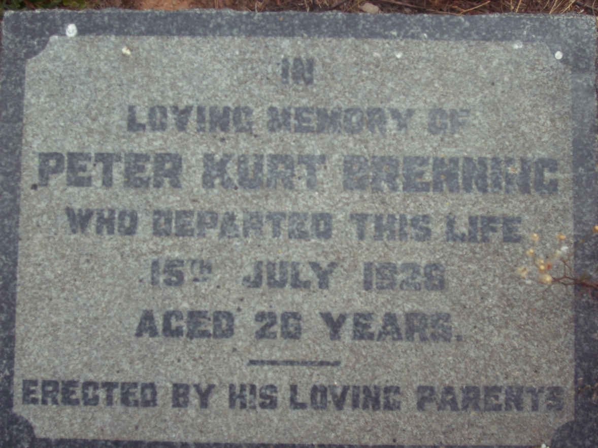 BRENNING Peter Kurt -1928