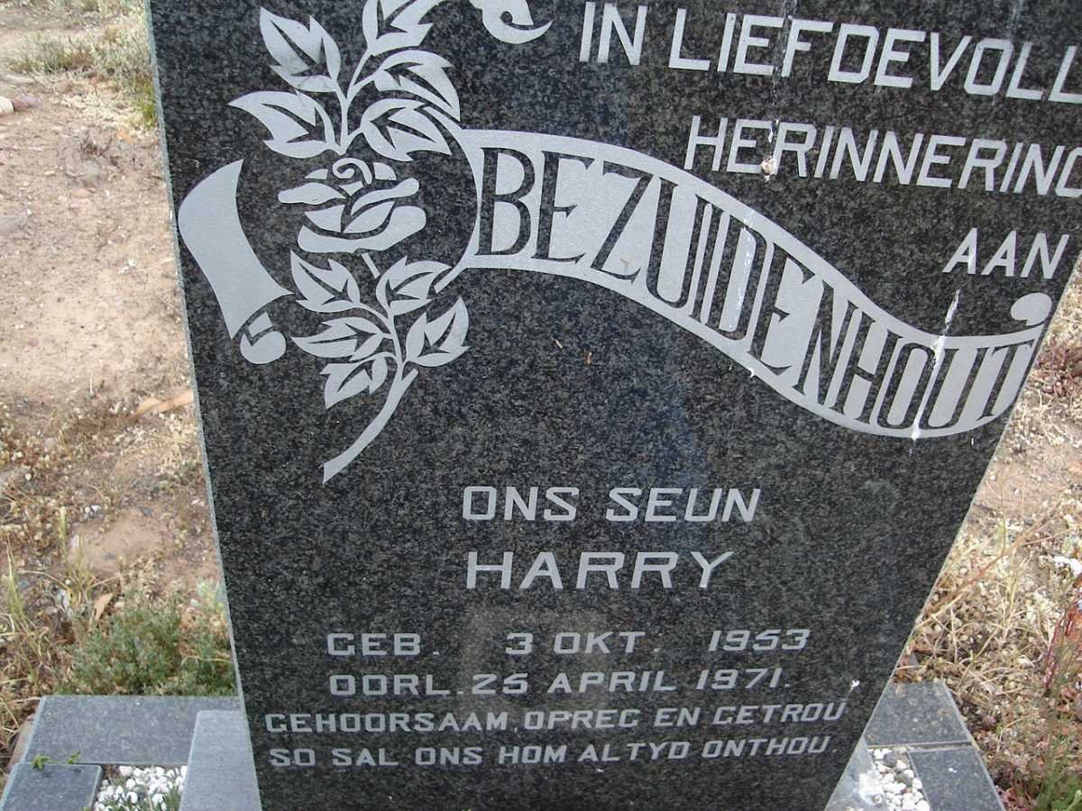 BEZUIDENHOUT Harry 1953-1971