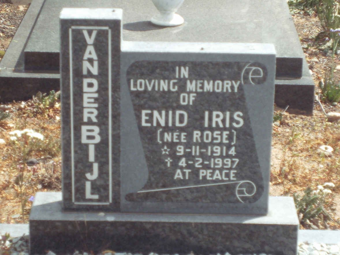 BIJL Enid Iris, van der nee ROSE 1914-1997