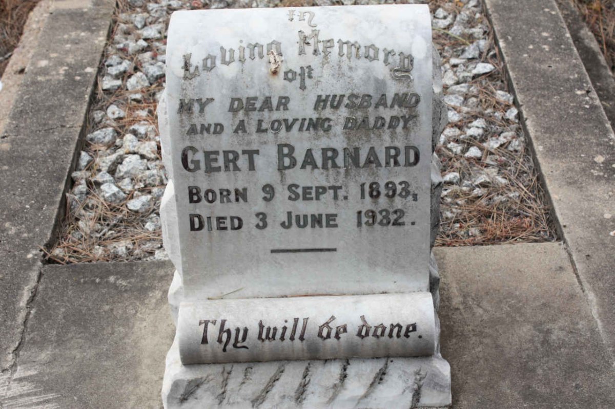 BARNARD Gert 1893-1932