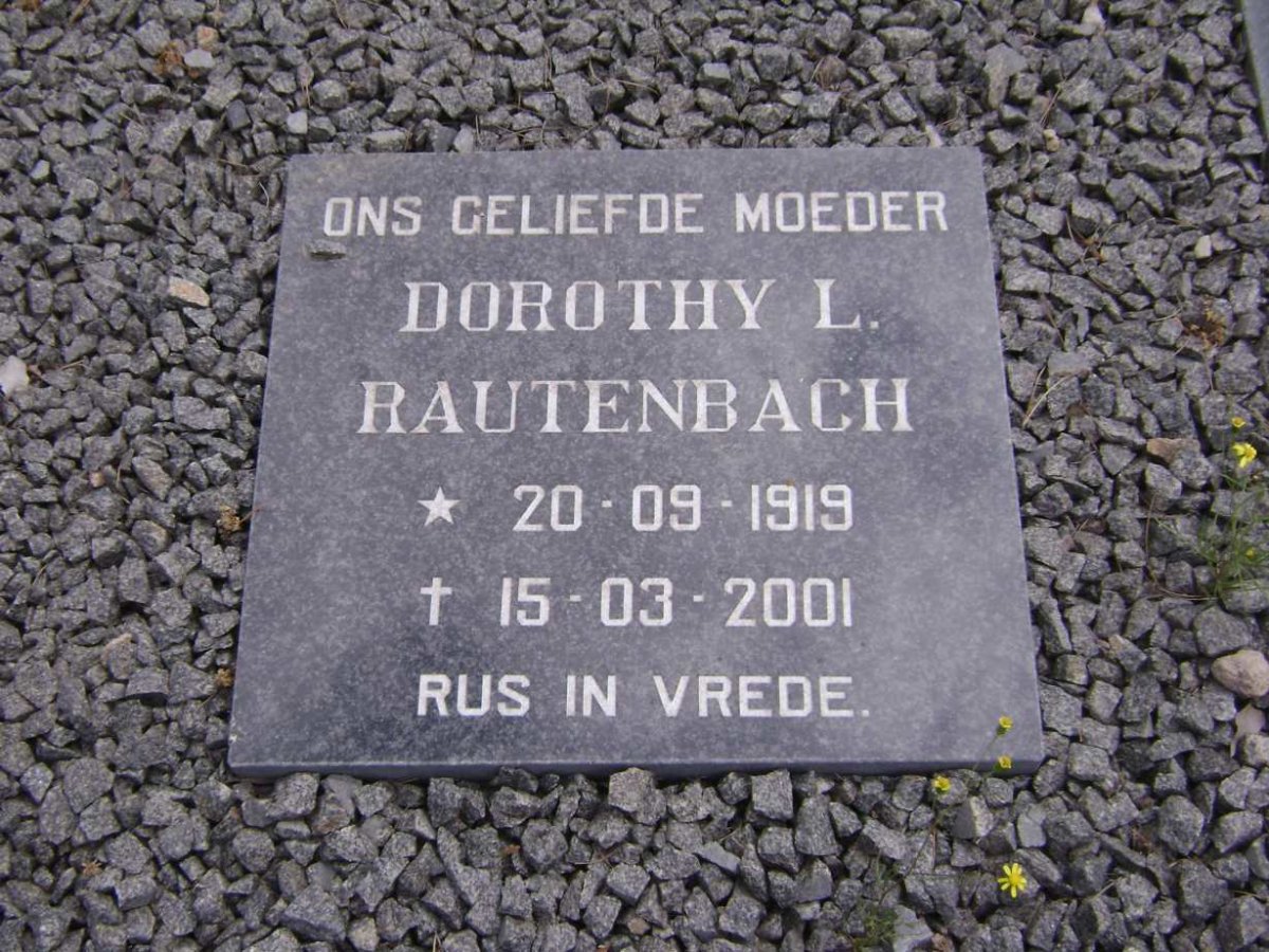 RAUTENBACH Dorothy L. 1919-2001