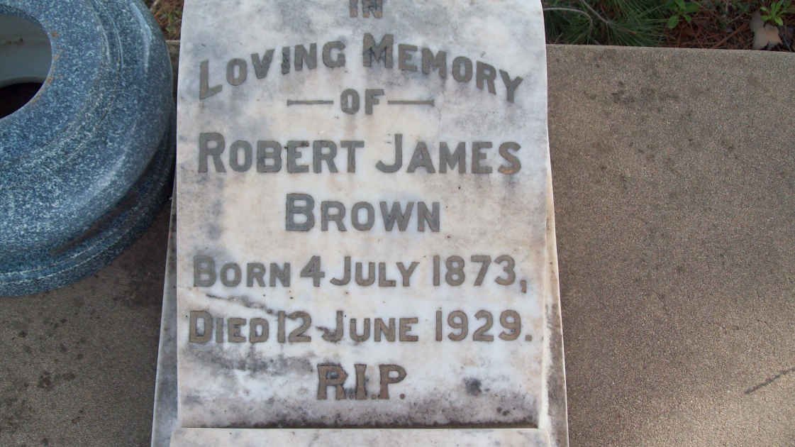 BROWN Robert James 1872-1929