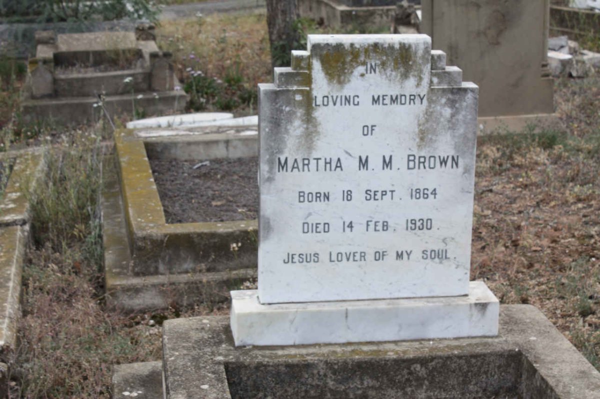 BROWN Martha M.M. 1864-1930